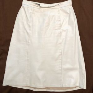 Vintage 80s white leather skirt size 7